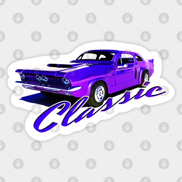 Purple Classic Car Sticker by TheBlueNinja